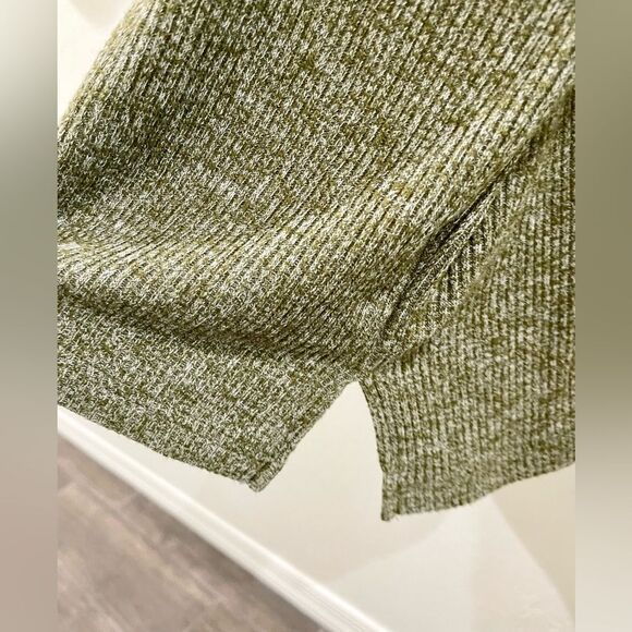 J Crew green ribbed mock neck oversized tunic Small - Picture 3 of 4